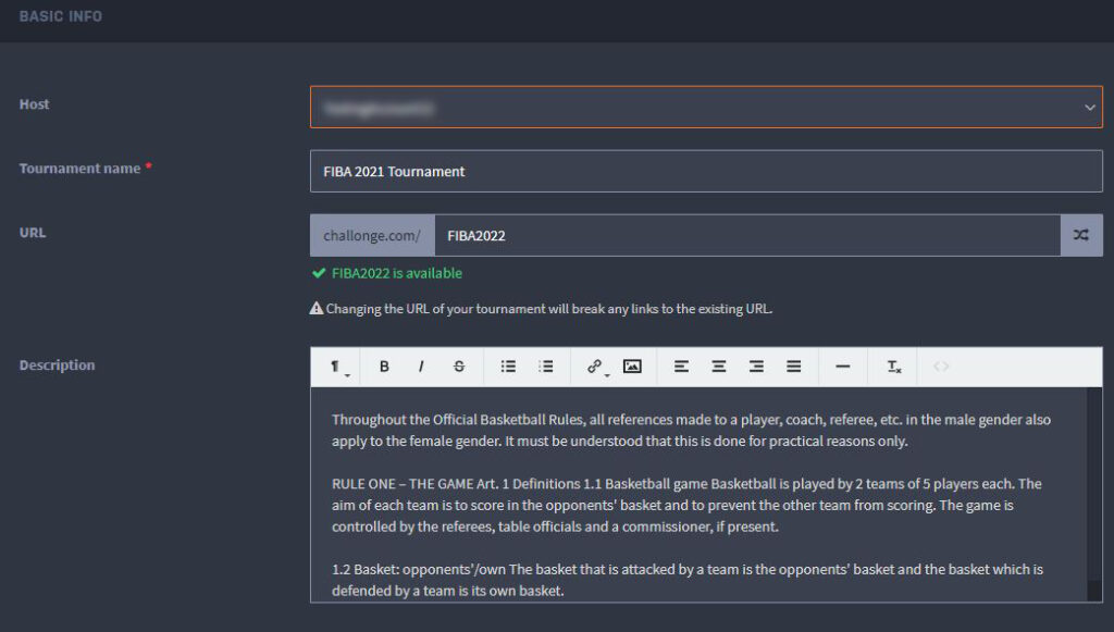 NBA Tournament maker - Challonge