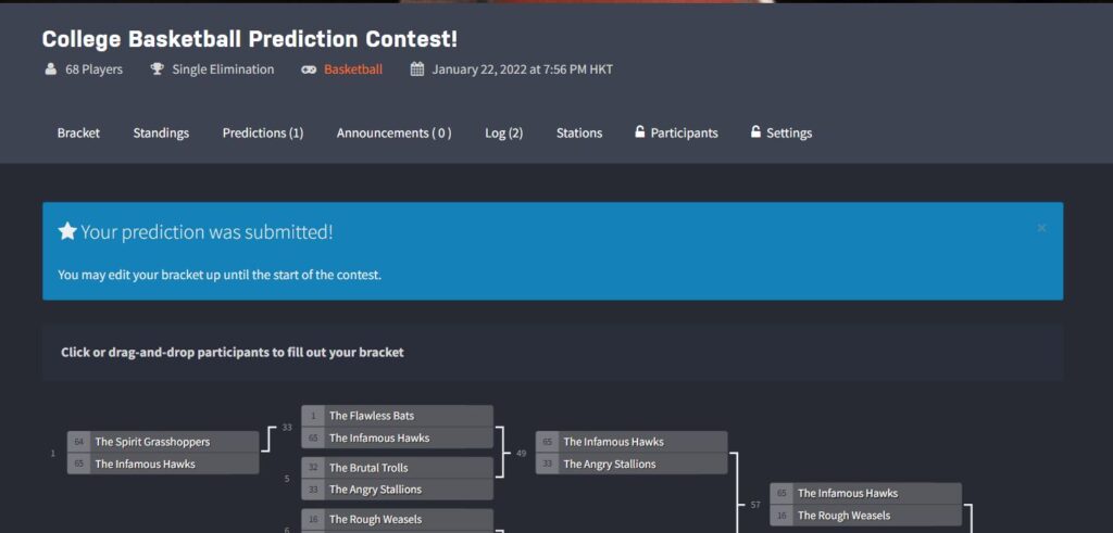 NBA Tournament maker - Challonge